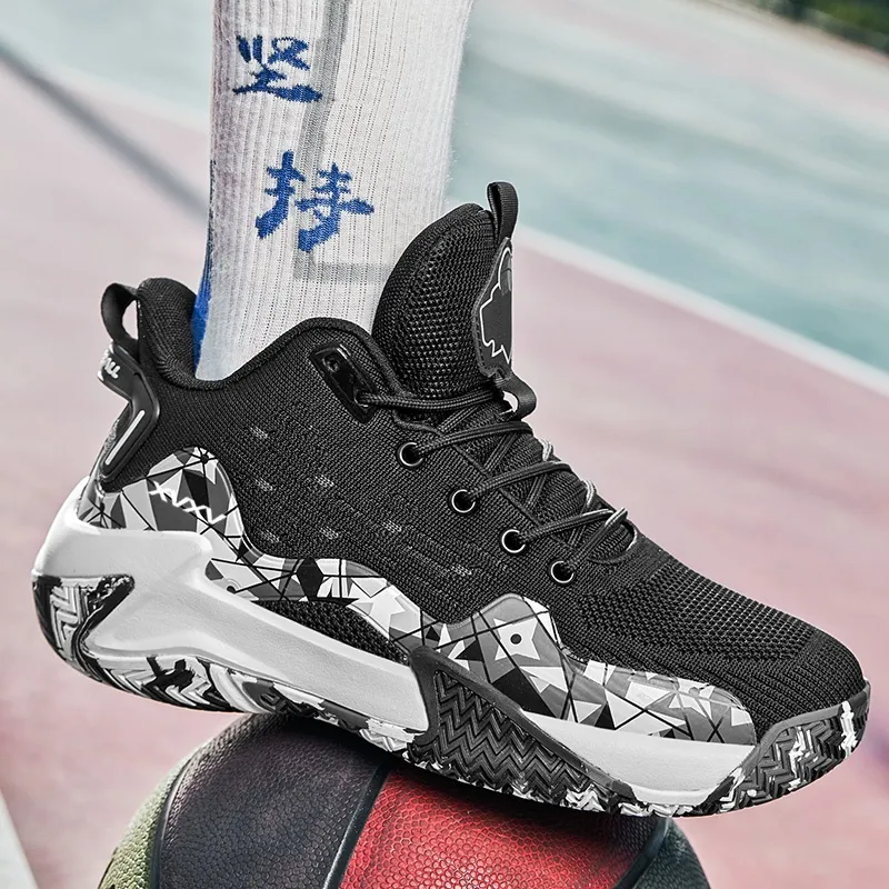 Vxv Shock Absorbers With Slip Resistant And Abrasion Resistant Properties Mid Top Basketball Shoes Men's-10