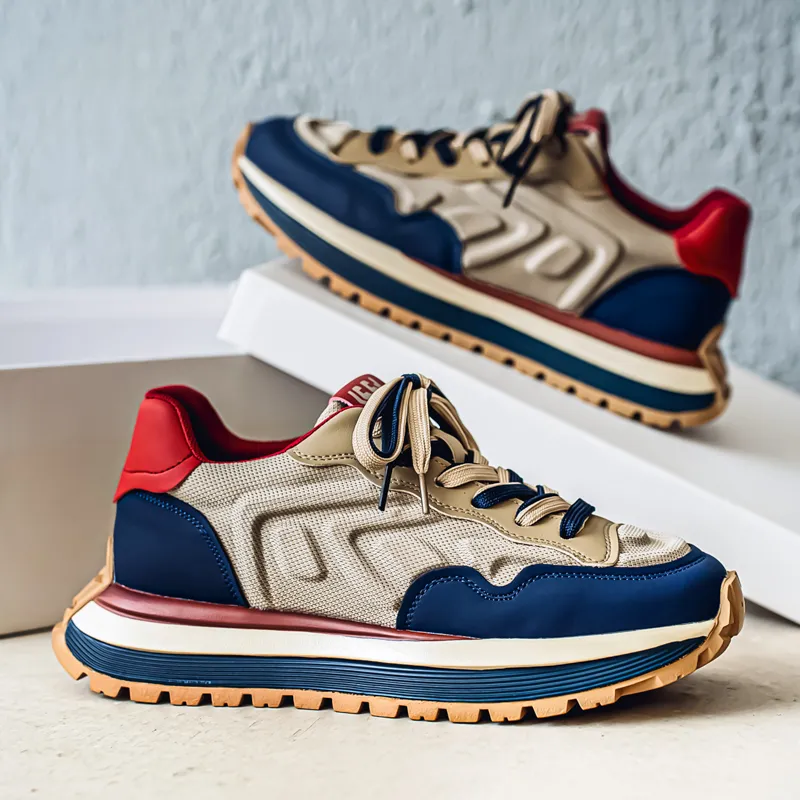 Vxv Shock Absorbers Slip Resistant Breathable Low Top Casual Shoes Men's-4