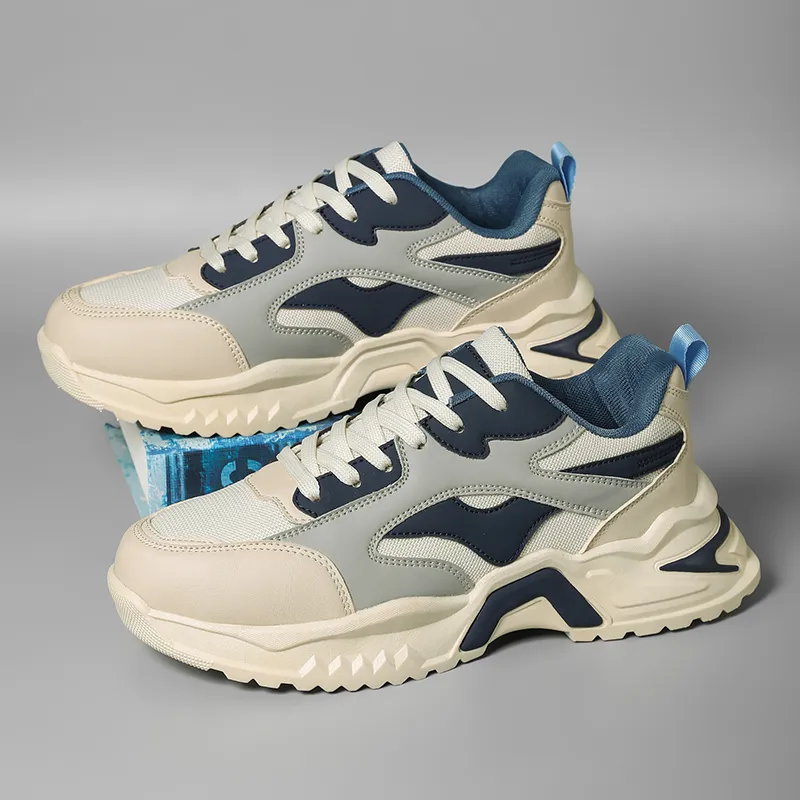 Vxv Slip Resistant Lightweight Height Increasing Low Top Chunky Sneakers Men's-2