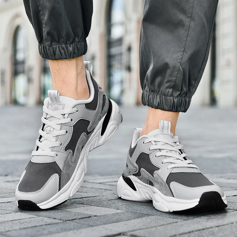 Vxv Cushioning, Breathable, Height Increasing Low Top Chunky Sneakers Men's-5