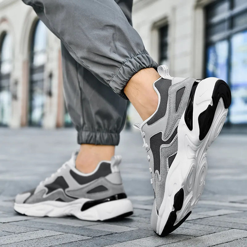 Vxv Cushioning, Breathable, Height Increasing Low Top Chunky Sneakers Men's-3