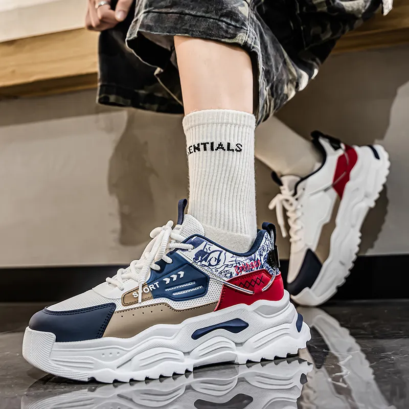 Vxv Shock Absorbers Slip Resistant Breathable Low Top Chunky Sneakers Men's-12