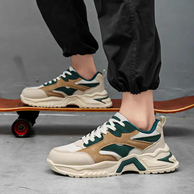 Vxv Slip Resistant Lightweight Height Increasing Low Top Chunky Sneakers Men's-14