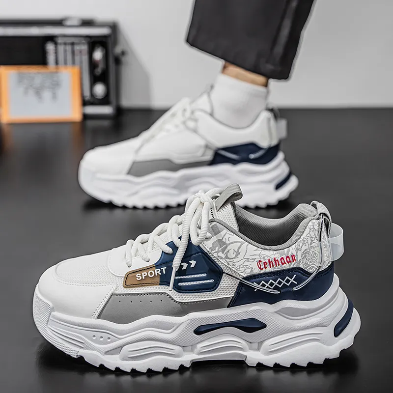 Vxv Shock Absorbers Slip Resistant Breathable Low Top Chunky Sneakers Men's-1