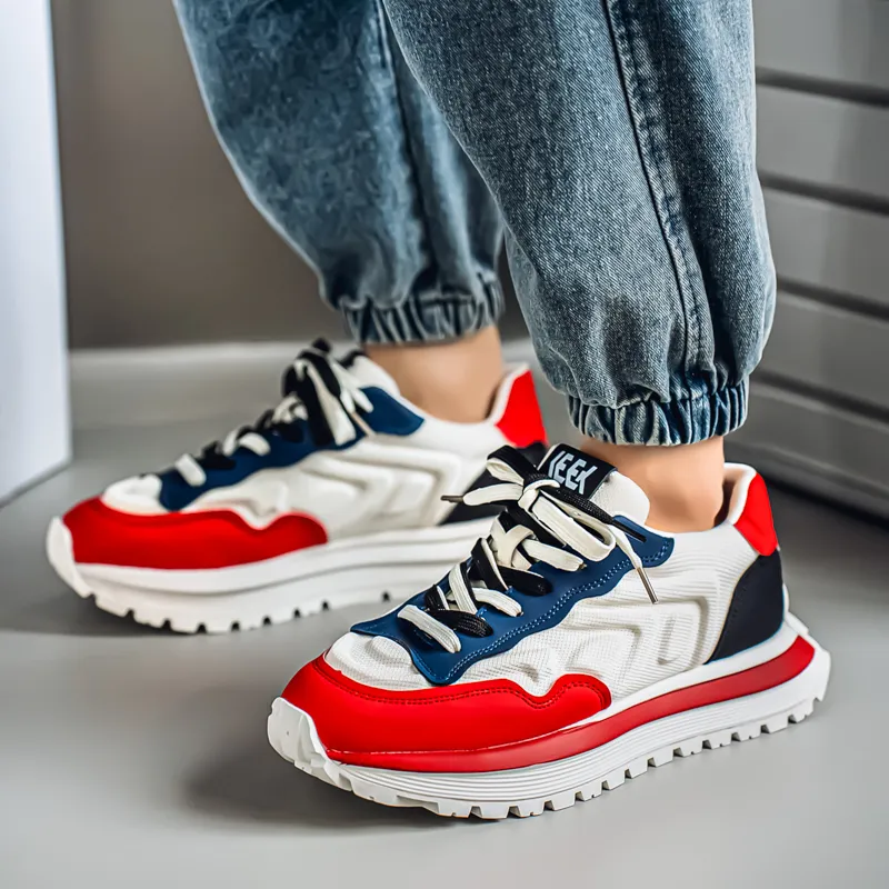 Vxv Shock Absorbers Slip Resistant Breathable Low Top Casual Shoes Men's-7