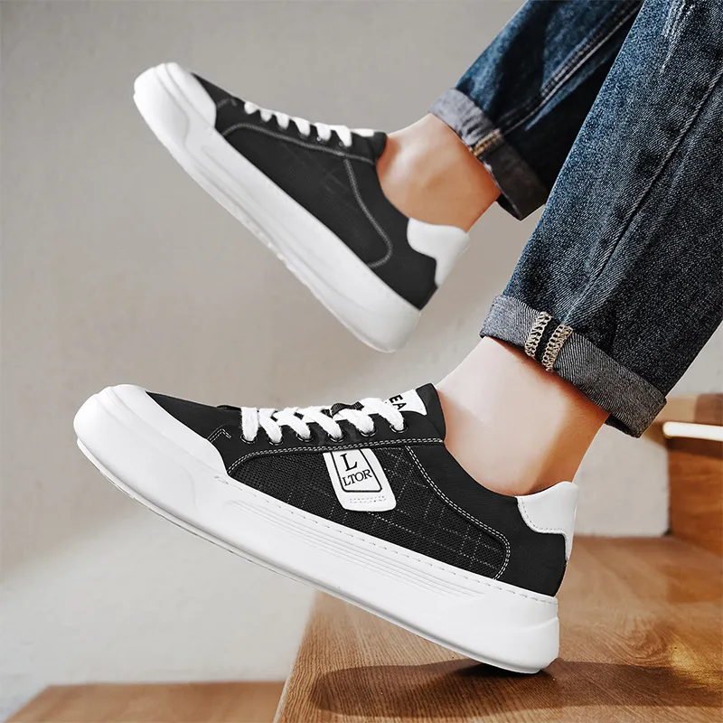 Vxv Slip Resistant Coverage With Height Increase Low Top Canvas Shoes Men's-4