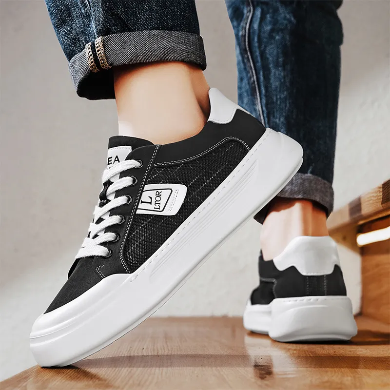 Vxv Slip Resistant Coverage With Height Increase Low Top Canvas Shoes Men's-3