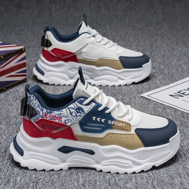 Vxv Shock Absorbers Slip Resistant Breathable Low Top Chunky Sneakers Men's-14