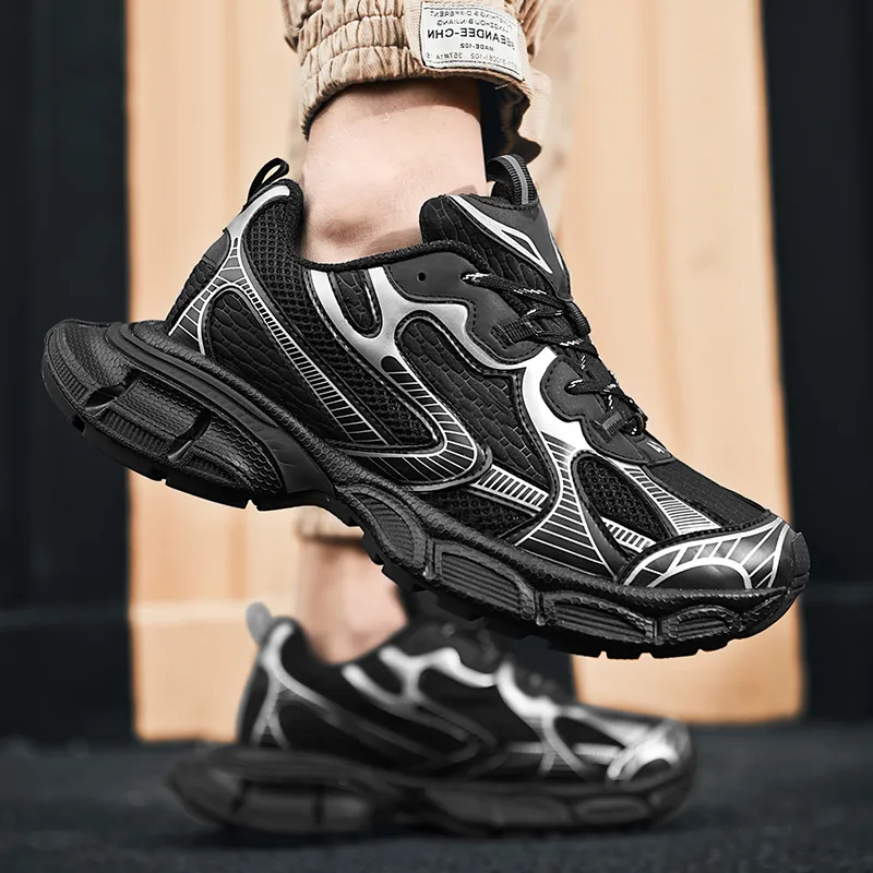 PAIBLOKS Anti Slip Wear Resistant Low Top Chunky Sneakers Unisex-9