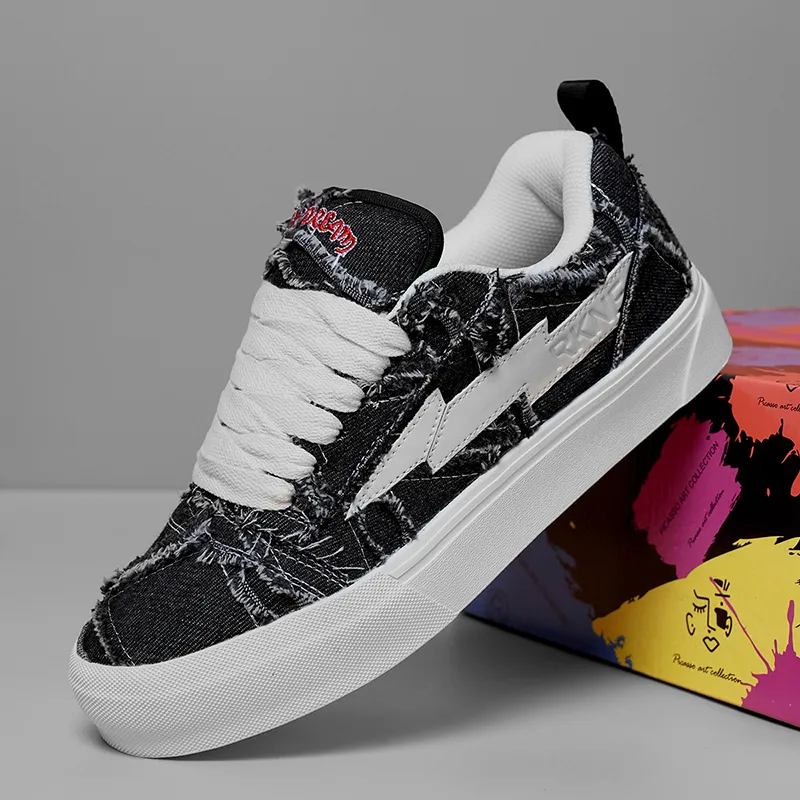 RKNE x PAIBLOKS Slip Resistant Shock Absorbers With Abrasion Resistant Properties Low Top Skateboard Shoes Unisex-14