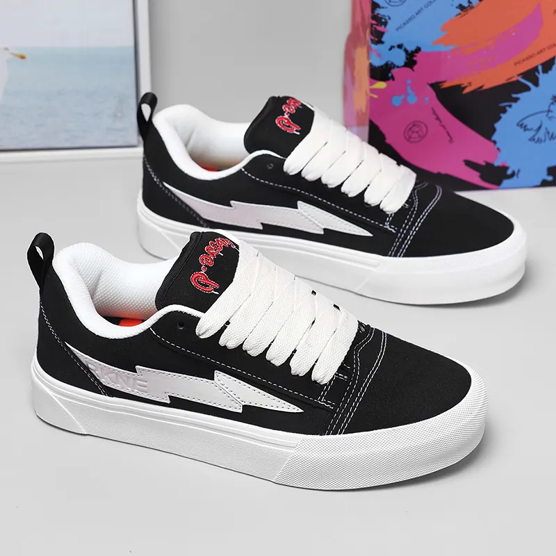 RKNE x PAIBLOKS Slip Resistant Cushioning Abrasion Resistant Low Top Skateboard Shoes Unisex-8