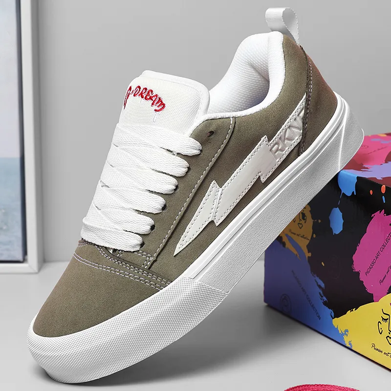 RKNE x PAIBLOKS Slip Resistant Cushioning Abrasion Resistant Low Top Skateboard Shoes Unisex-30