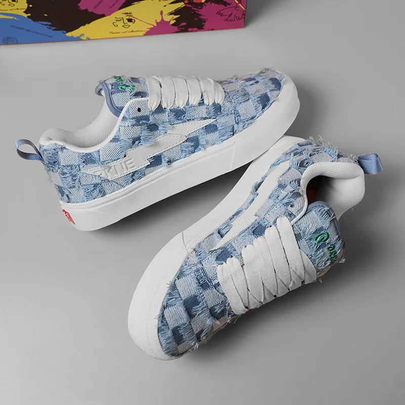 RKNE x PAIBLOKS Slip Resistant Shock Absorbers With Abrasion Resistant Properties Low Top Skateboard Shoes Unisex-21