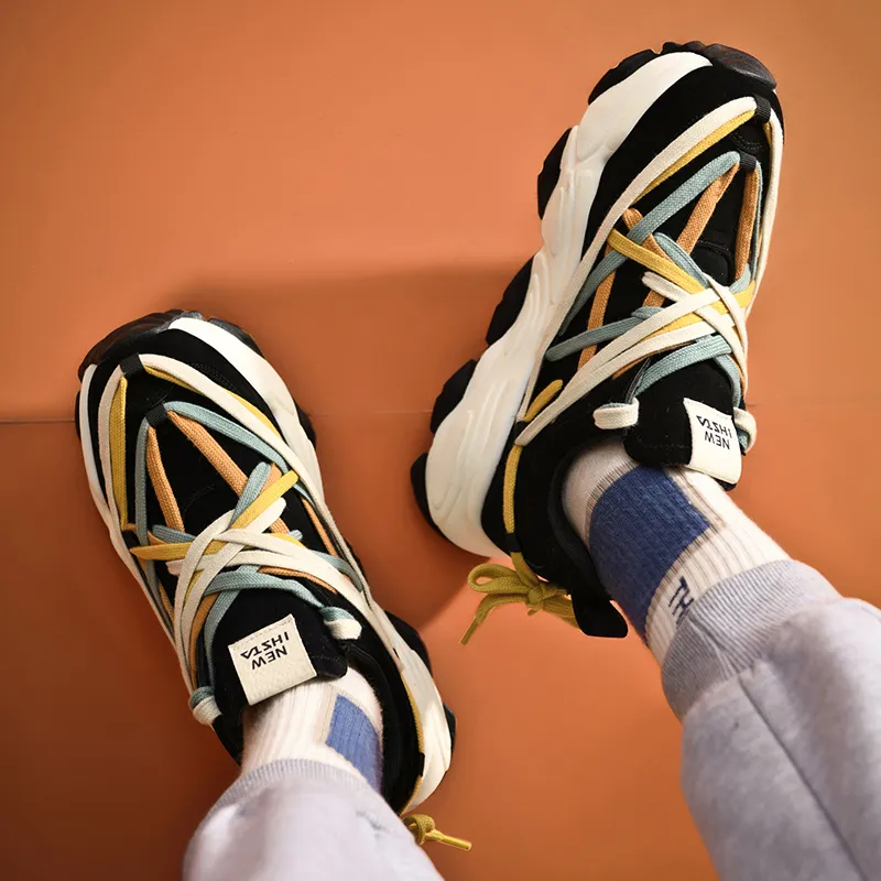 PAIBLOKS Low Top Chunky Sneakers Unisex-4