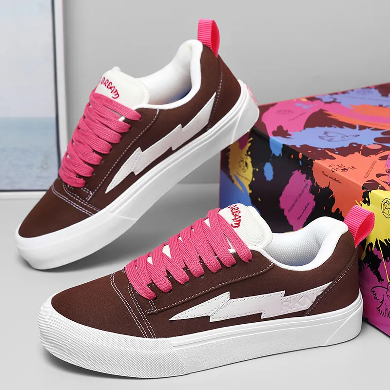 RKNE x PAIBLOKS Slip Resistant Cushioning Abrasion Resistant Low Top Skateboard Shoes Unisex-37