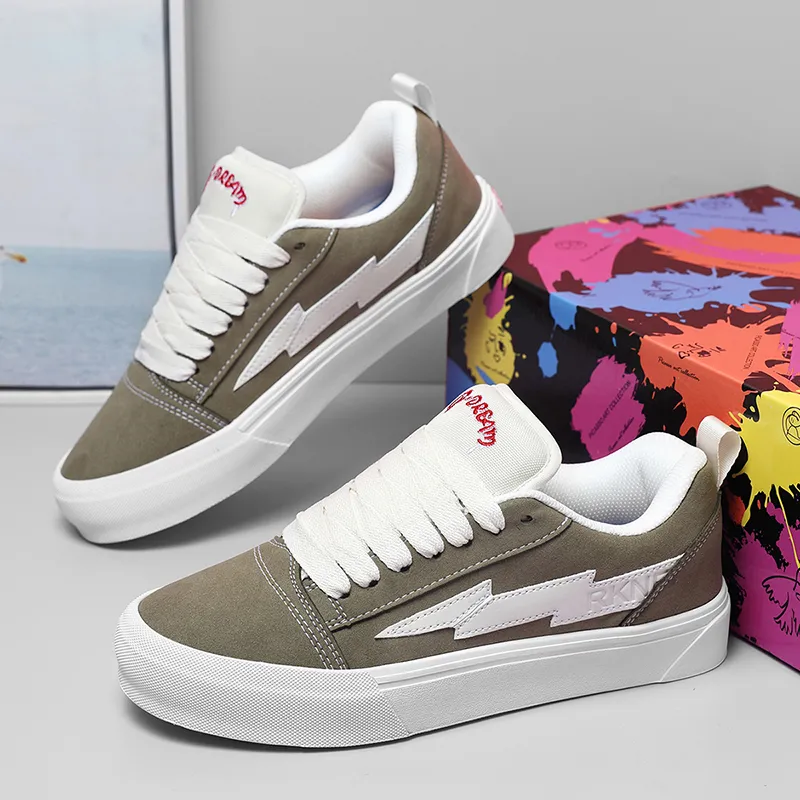 RKNE x PAIBLOKS Slip Resistant Cushioning Abrasion Resistant Low Top Skateboard Shoes Unisex-31