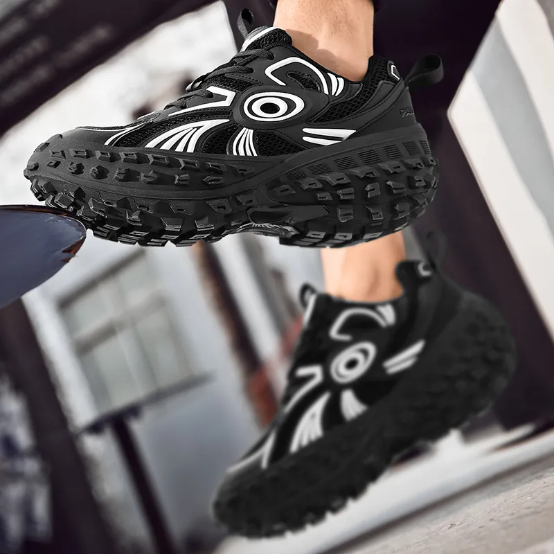 PAIBLOKS Cushioning Height Increasing Abrasion Resistant Lightweight Slip Resistant Low Top Chunky Sneakers Unisex-5