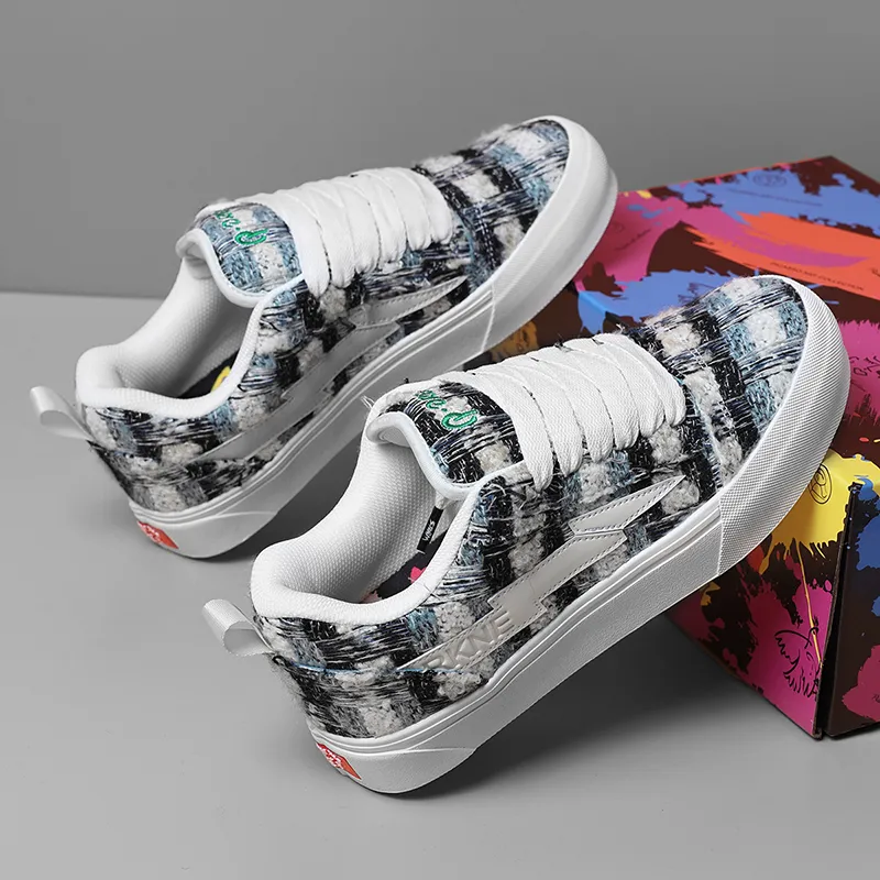 RKNE x PAIBLOKS Slip Resistant Shock Absorbers With Abrasion Resistant Properties Low Top Skateboard Shoes Unisex-11