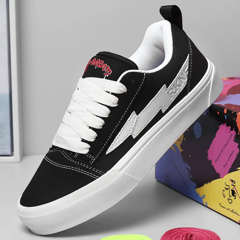 RKNE x PAIBLOKS Slip Resistant Cushioning Abrasion Resistant Low Top Skateboard Shoes Unisex-6