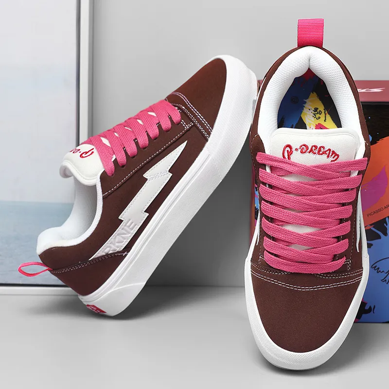 RKNE x PAIBLOKS Slip Resistant Cushioning Abrasion Resistant Low Top Skateboard Shoes Unisex-39