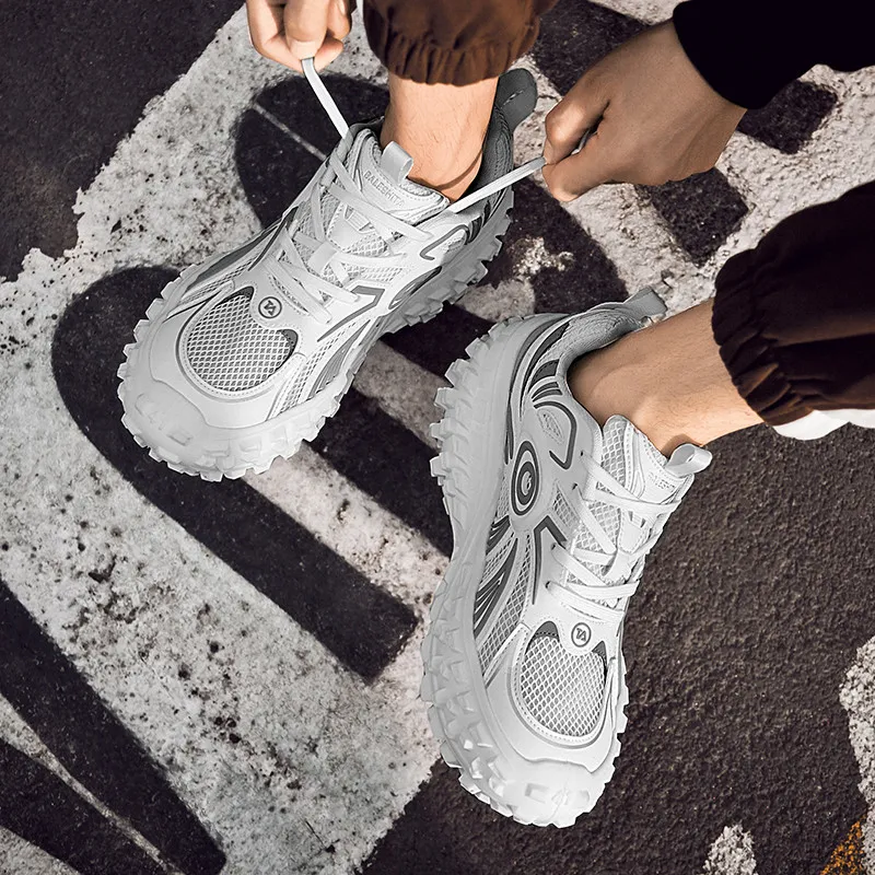PAIBLOKS Cushioning Height Increasing Abrasion Resistant Lightweight Slip Resistant Low Top Chunky Sneakers Unisex-13
