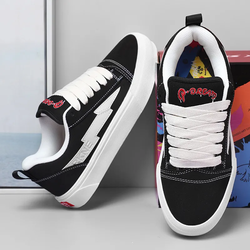 RKNE x PAIBLOKS Slip Resistant Cushioning Abrasion Resistant Low Top Skateboard Shoes Unisex-9