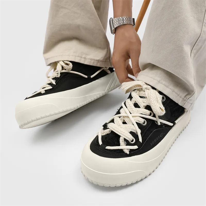 PAIBLOKS Anti Slip Wear Resistant Low Top Skateboard Shoes Unisex-11