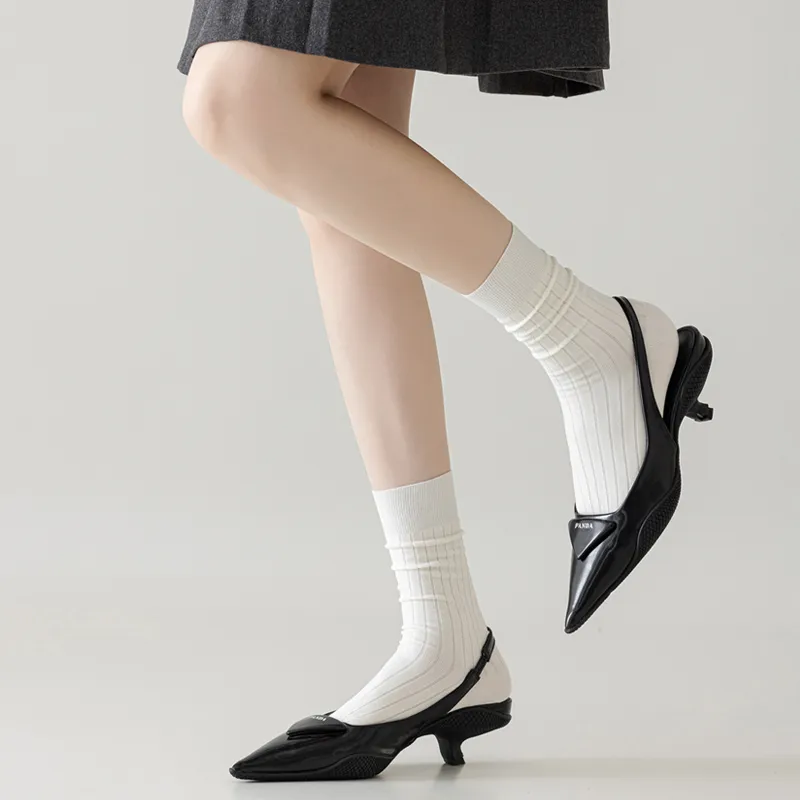 SHIWAJI Mid Calf Socks Women's 3 Pack-4