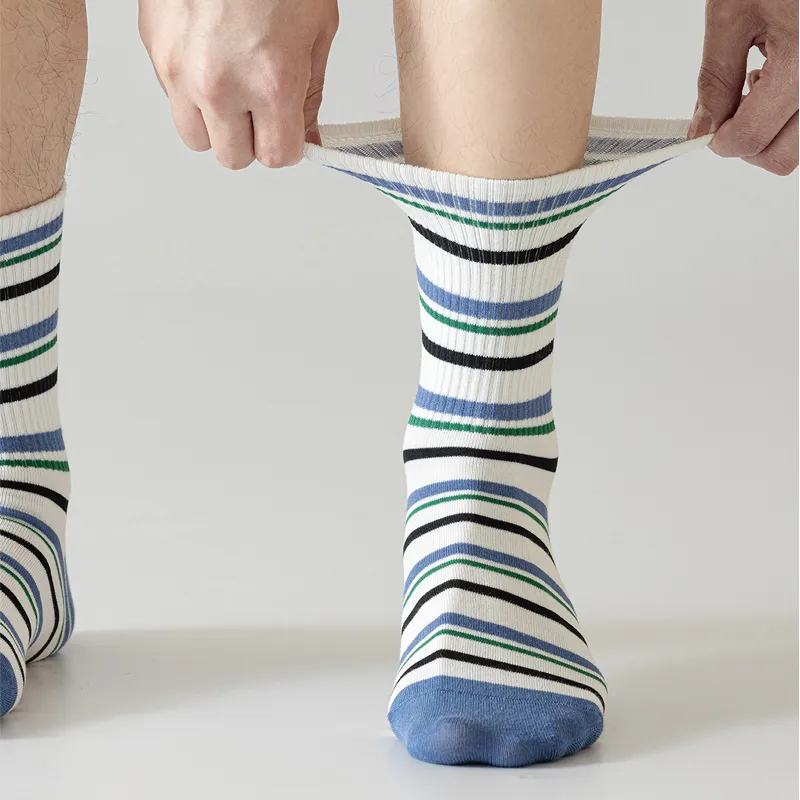SHIWAJI Mid Calf Socks Men's 4 Pack-10