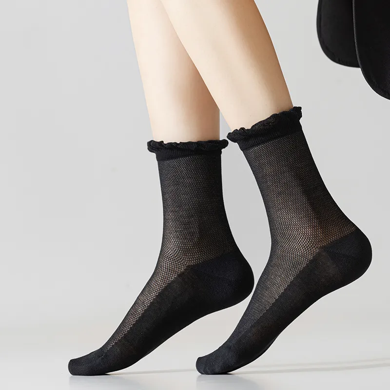SHIWAJI Mid Calf Socks Women's 5 Pack-16