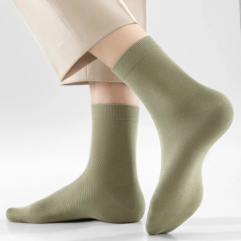 SHIWAJI Mid Calf Socks Men's 5 Pack-7