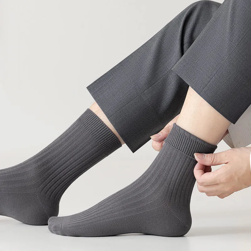 SHIWAJI Mid Calf Socks Men's 5 Pack-3