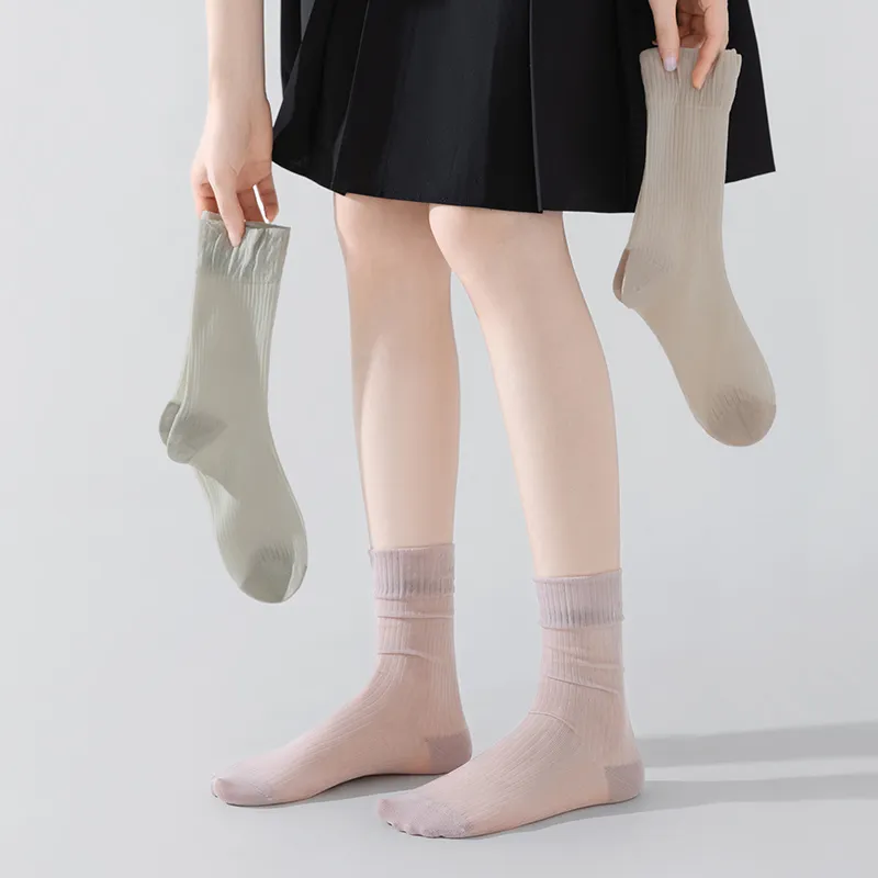 SHIWAJI Mid Calf Socks Women's 3 Pack-4