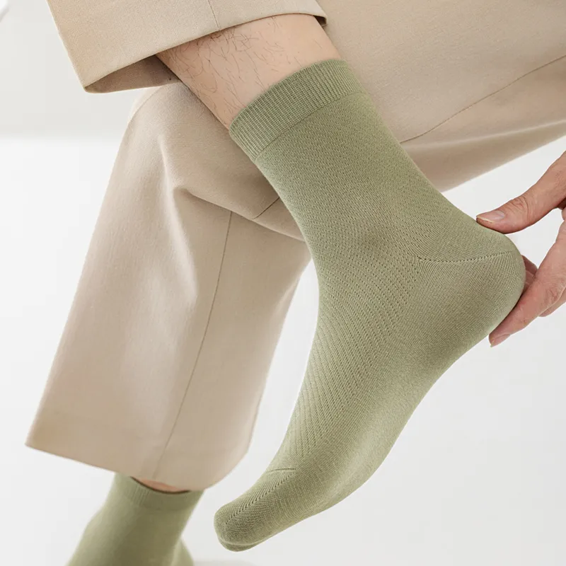 SHIWAJI Mid Calf Socks Men's 5 Pack-11