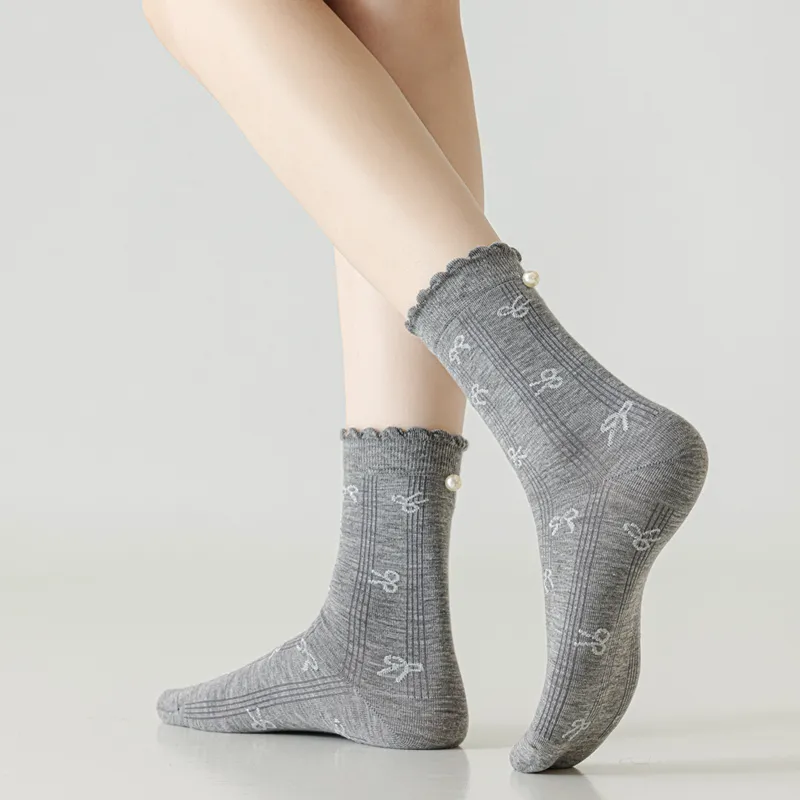 SHIWAJI Mid Calf Socks Women's 3 Pack-12