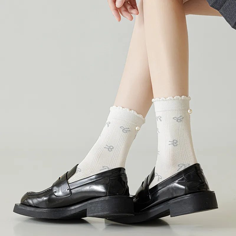 SHIWAJI Mid Calf Socks Women's 3 Pack-3