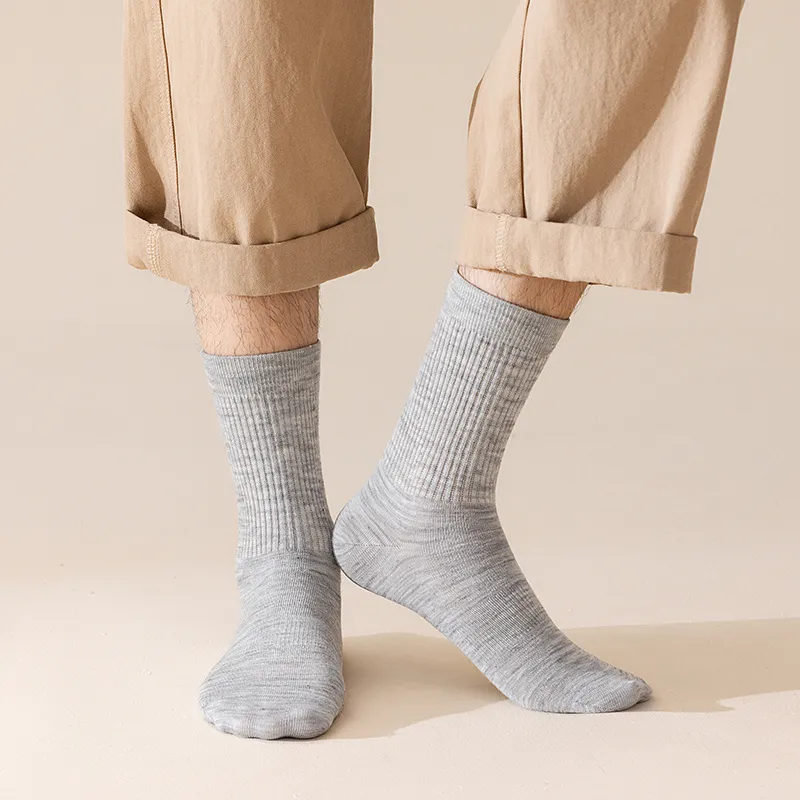 SHIWAJI Mid Calf Socks Men's 4 Pack-6