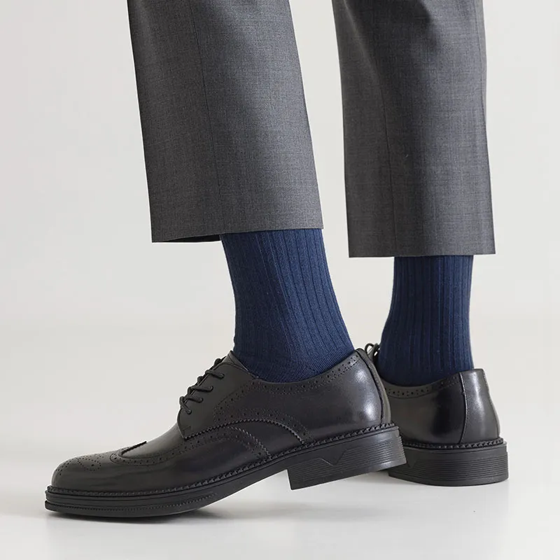 SHIWAJI Mid Calf Socks Men's 5 Pack-12