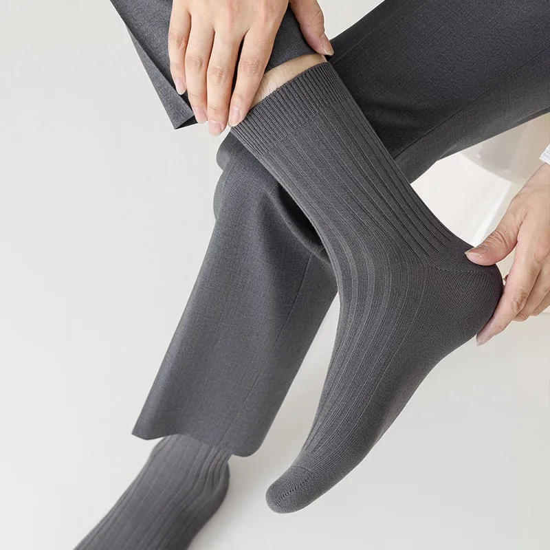 SHIWAJI Mid Calf Socks Men's 5 Pack-6