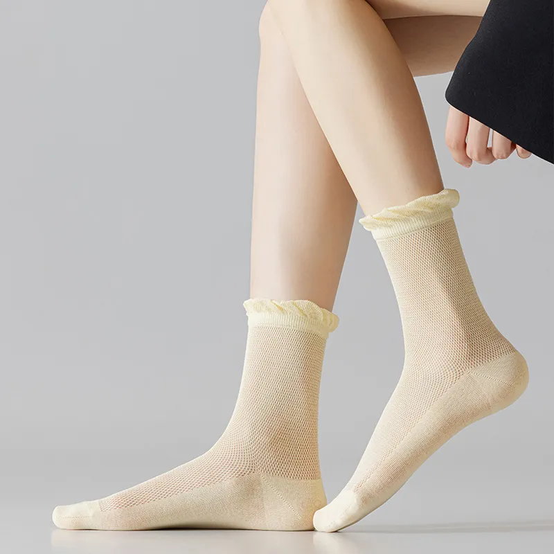 SHIWAJI Mid Calf Socks Women's 5 Pack-9