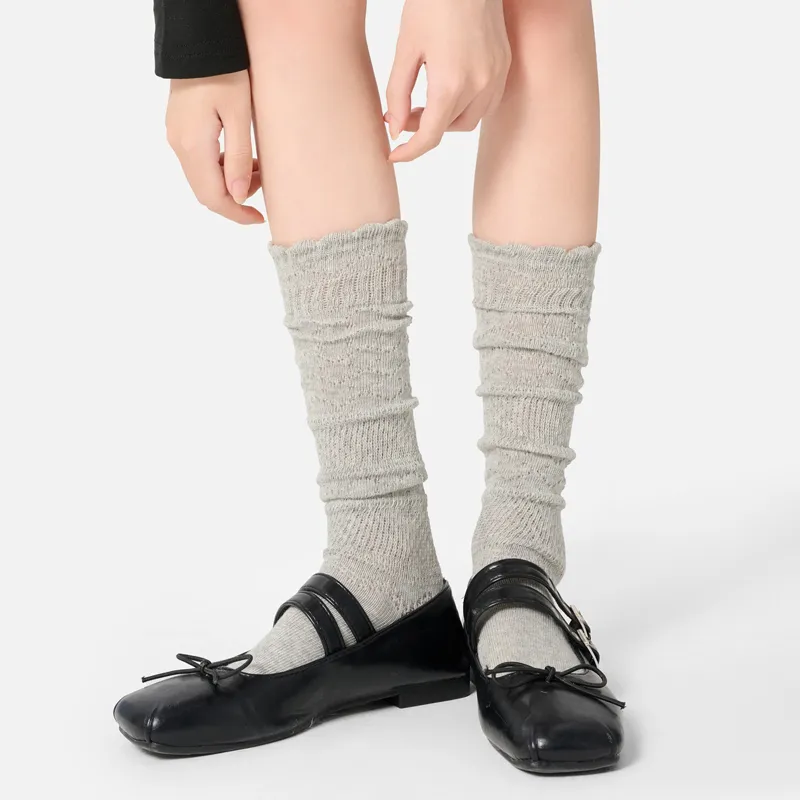 SHIWAJI Knee High Socks Women's 2 Pack-10