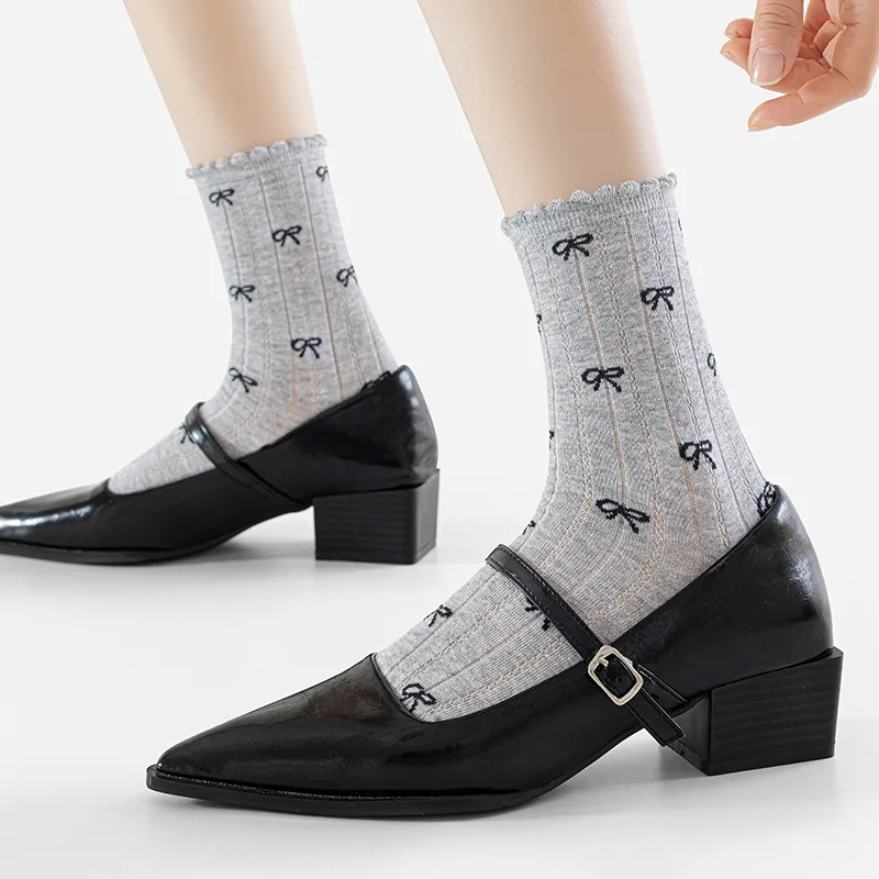 SHIWAJI Mid-Calf Socks Women's 3 Pack-3