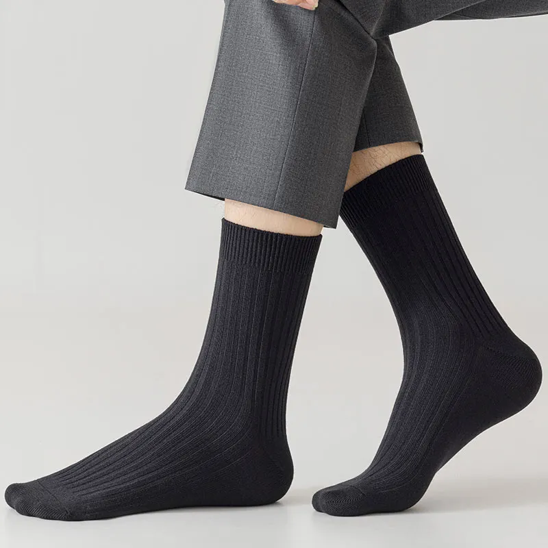SHIWAJI Mid Calf Socks Men's 5 Pack-2