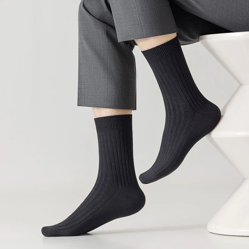 SHIWAJI Mid Calf Socks Men's 5 Pack-5