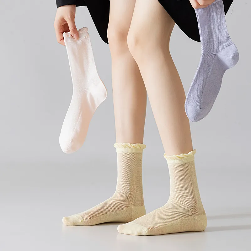 SHIWAJI Mid Calf Socks Women's 5 Pack-4