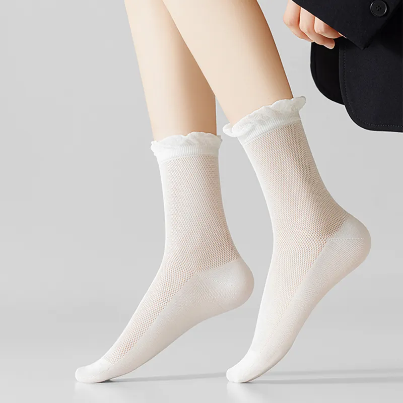 SHIWAJI Mid Calf Socks Women's 5 Pack-7