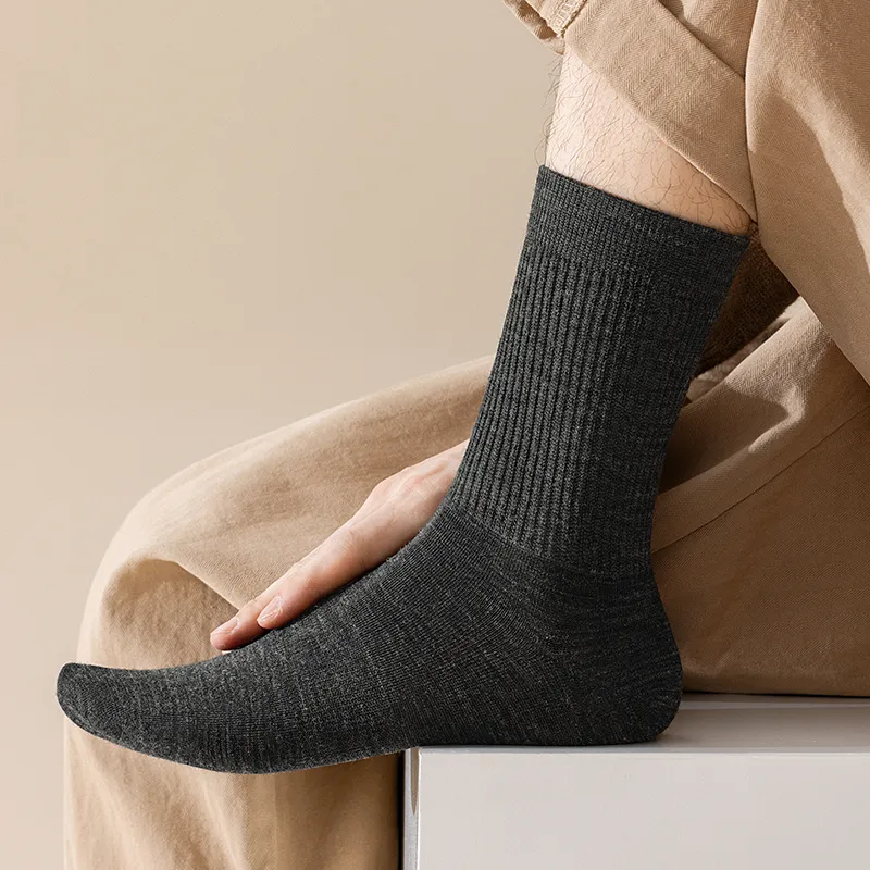 SHIWAJI Mid Calf Socks Men's 4 Pack-4