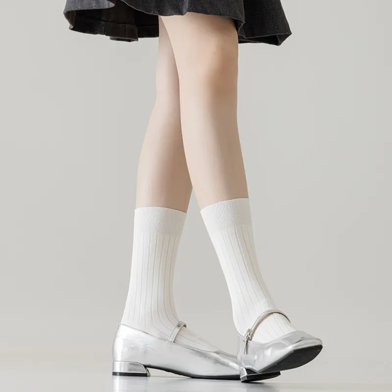 SHIWAJI Mid Calf Socks Women's 3 Pack-2