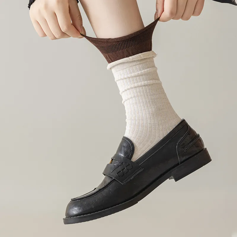 SHIWAJI Mid Calf Socks Women's 4 Pack-6