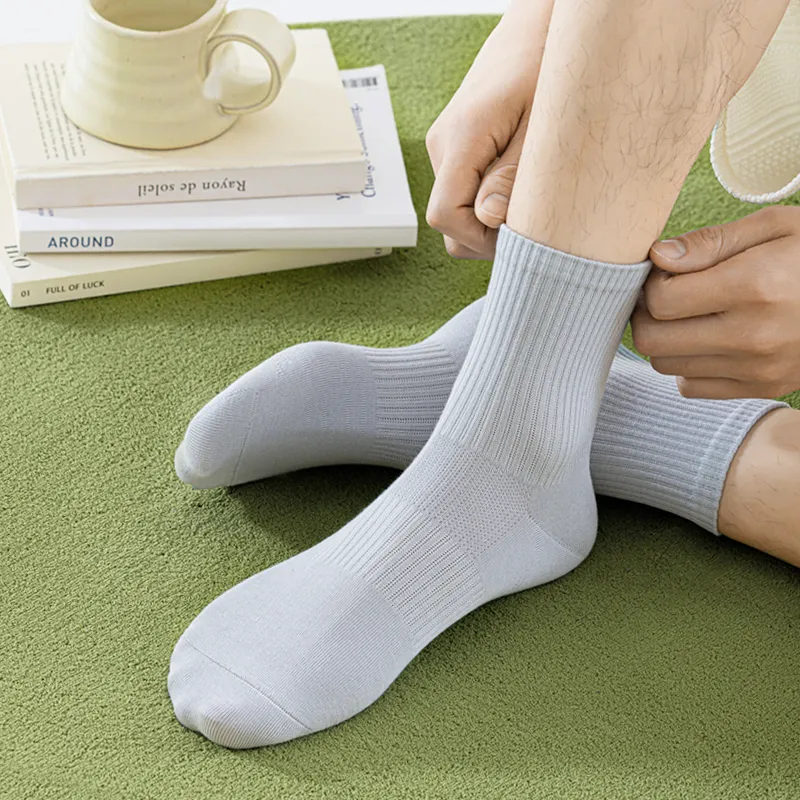SHIWAJI Mid Calf Socks Men's 5 Pack-9